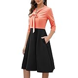 Women's Vintage Off Shoulder Floral Dress - A-Line Swing Dress With Pockets OX232