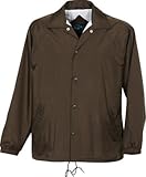 TRM Mens Taffeta Nylon Water Resistant Woven Shell Coach Jacket (8 Color,S-6XLT)