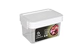 Click Clack Kitchen Essentials .45-Quart Airtight Container, White Lid