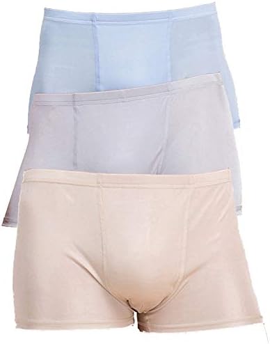 JYHOPE Pure Silk Briefs for Men Knitted Breathable Underwear Underpants