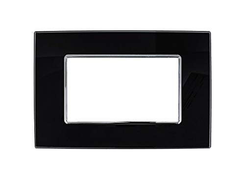 Placa Cristal 4M negro compatible con Bticino Axolute en promo sur Amazon