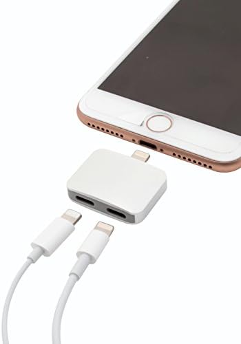 OCBAN Premium iPhone 7 Power &amp; Audio Splitter - 2-in-1 Aux Audio &amp; Charger Hub - Compatible With iOS 10.3 PLUS - High Fidelity HD Sound Quality &amp; Fast 12W Pass Through Charging
