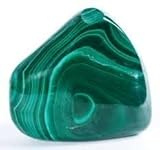 Malachite Tumbled Stone Gemstone Crystal Healing Rock Wiccan Supplies /Black velvet bag/ Info sheet by GYPSY PALACE