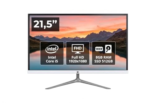Computador All In One 21,5" Full HD Intel Core i5 2520m 8GB RAM SSD 512GB Wi-Fi Bluetooth PC Desktop para Trabalho Home Office Estudos