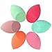 Makeup Sponges, ESARORA 6 Pieces (3+3) Foundation Blending Sponge Flawless Makeup Blender for Liquid Creams and Powders - Multi Color and Saving Money Makeup Sponges