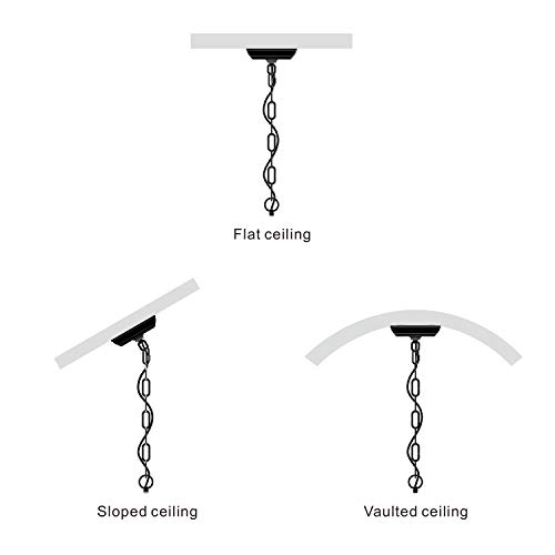 image for LALUZ 2-Layer Chandeliers, 5-Light, Black Candle Chandelier for Dining