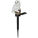 Trenton Gifts Weather Resistant Outdoor LED Solar Owl Light, Garden Stake | White