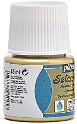 PEBEO Setacolor Opaque Fabric Paint 45ml Shimmer Gold - Vibrant Finish view 10