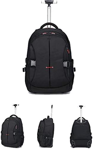 HBHJG Super Lightweight Business Travel Wheeled Rolling Laptop PC Tablet Computer Trolley Backpack Suitcase Hand Luggage Cabin Approved Bag Case Organiser With Overnight Compartment