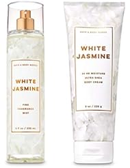 Bath and Body Works - White Jasmine - Fine Fragrance Mist and Ultra Shea Body Cream - Full Size