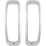 United Pacifc Billet Aluminum Tail Light Bezels For 1966-77 Ford Bronco - Clear Anodized