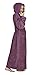 Arus Women's Pacific Style Full Length Hooded Turkish Cotton Bathrobe, S, Plum