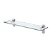 KES Tempered Glass Shelf, Bathroom Shelf with 19.6 Inch Rectangular Glass (8mm Thick) Wall Mount, Brushed Nickel, BGS3201-2