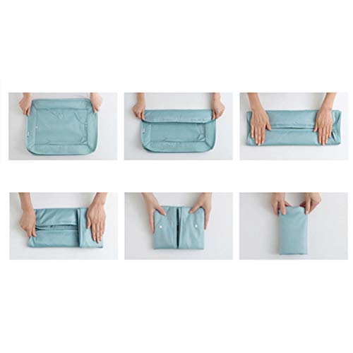EFAILY Lightweight Luggage Packing Organizers 6 pcs Luggage Packing Organizers Packing Cubes Set for Travel (Light blue) - Thumbnail 3