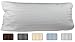 AMERICAN PILLOWCASE Egyptian Cotton Luxury Striped 540 Thread Count Body Pillow Cover, 21 x 60 Inch, Striped White