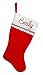 Nom de Plume Monogrammed Christmas Stocking, Red and White Felt