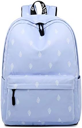 VOLINER Leaves Floral Laptop Backpack Waterproof Daypack Women Bookbag Purple