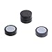 MJartoria Round Black Acrylic Magnetic Clip On Stud Earrings (Black, 11mm x 3mm)