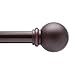 Kenney Chelsea 5/8" Standard Decorative Window Curtain Rod, 28-48", Weathered Brown primary