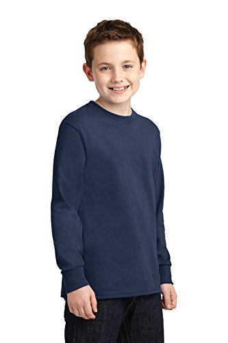 image for PORT AND COMPANY Port & Company Boys' Long Sleeve 54 oz 100% Cotton T 