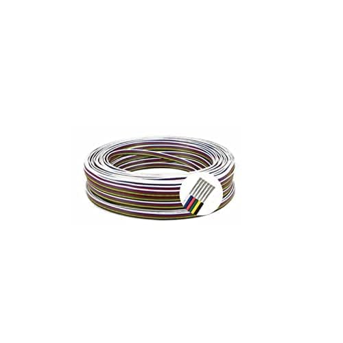 Extension Cable 6Pin 6Wire Cord 20M 22AWG Electric Hookup 22 Gauge 6Color 6Wire Stranded Tinned Copper Cable for Led Strips WS2812B WS2811 Dream RGB Color 3528 5050 LED Lighting