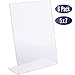 Slant Back Acrylic Sign Holder 5x7 - Clear Picture Frame Stand, 5 x 7 Inches Photo Frames Display for Sign, Menu, Document, Picture, Flyer, and More. Slant Ad Photo Frame Display Holders (6 Pack) primary