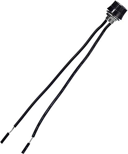 ICC Lite Rotary Style Single Pole ON/OFF Canopy Black Lamp Light Switch with 6 Inch 18 Gauge Leads (10 Pack) - Thumbnail 4