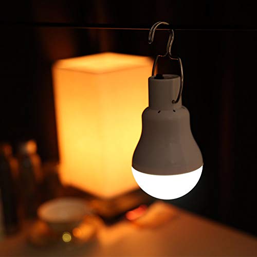 SZYOUMY 130LM 15W Portable LED Bulb Smart Light Sensor Control USB Rechargeable Solar Panel Energy Garden Lamp LED for Outdoor Lighting Fishing Camping Chicken Coop Lamp Lights ¡