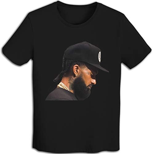 Nipsey Hussle Men's Short Sleeve Cool T - Shirt Fashion Custom Men's T-Shirt Black