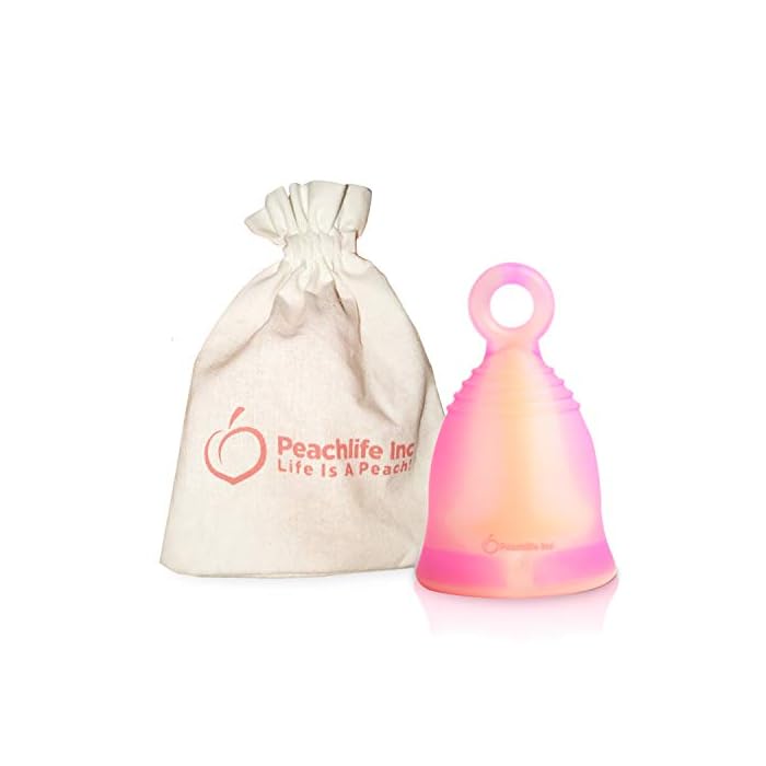 Peachlife Mini Ring Stem Menstrual Cup in Small Soft