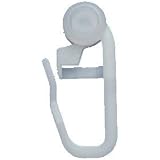 24 Butées De Rail Rideau 10 X 12 Mm - Plastique Blanc - Pour Fixer Les Rails, Embouts De Finition