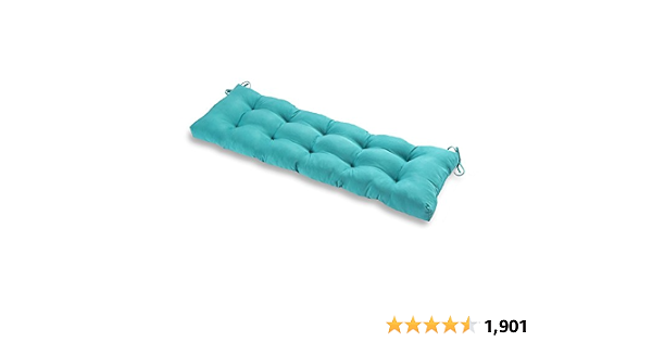 Amazon Com Greendale Home Fashions Az5812 Teal Arctic 51 Inch Outdoor Bench Cushion Garden Outdoor