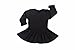Infant Toddler Baby Girls Dress Pink Ruffle Long Sleeves Cotton (12-18m(86), Black)