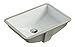 KINGSMAN Durable 21.5 Inch Rectangle Undermount Drop In Vitreous Ceramic Lavatory Vanity Bathroom Restroom Sink Pure White (21.5 Inch)