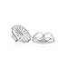 Art and Molly 14k White Gold Earring Back Replacement Secure and Comfortable with Ear Locking Tension Grip Tight Nut (Medium)
