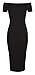 Forever Womens Cap Sleeves Plain Off Shoulder Stretchy Midi Dress