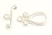 5 Sets Silver Raindrop Teardrop Toggle Clasp T-Bar Closure 20mm Sterling Silver Plated Brass for Jewelry Craft Making CF23
