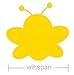 The Butterfly Grove Bailey Bumblebee Decoration 3D Hanging Mesh Nylon Decor for Baby, Yellow Daffodil, Mini/3