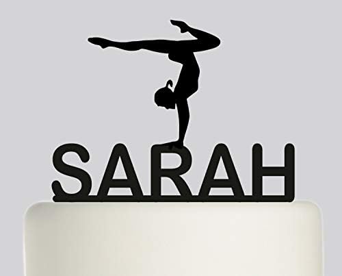 Rustic Birthday Cake Topper Gymnast Gymnastics YOUR NAME Cake Topper Custom Cake Topper Happy Birthday Personalised with your Name255