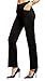 Conceited Women's Dress Pants - Slim and Bootcut - 7 Colors - by (Medium, Bootcut Black)