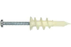 HILLMAN FASTENERS Hillman 41410 Plastic Ez Wallboard Anchor W/ #6x1-1/4" Phillips Screw, 20-pack