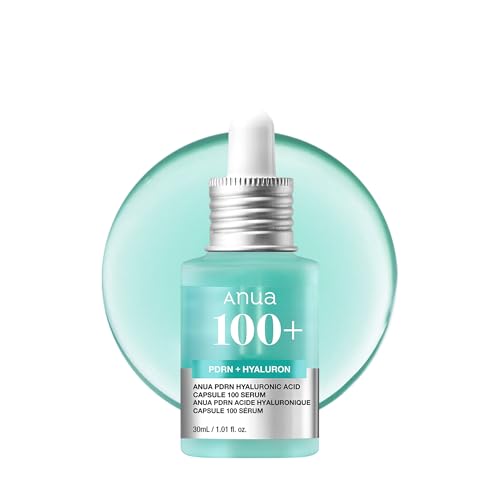 Anua PDRN Hyaluronic Acid Capsule 100 Serum, Strahlendes Gesichtsserum, Lachs-DNA, Hyaluronsäure, Hydration, aufpolsternder Feuchtigkeitseffekt, Leich