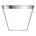 HAMPAN 100 Silver Plastic Cups 9 Oz Silver Rimmed Tumblers Clear Plastic Cups Disposable Cups For Wedding Party