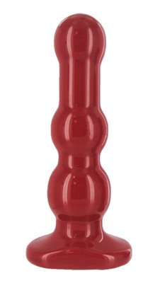 Scarlet Overload Beaded Butt Plug, Large