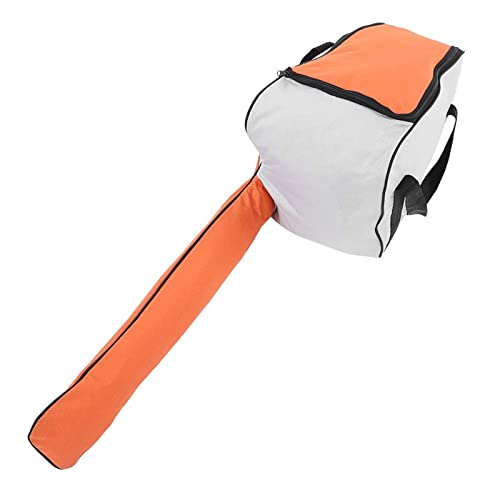 TOPINCN Chainsaw Storage Bag Portable Thicken Oxford Fabric Heavy Duty Chain Saw Holder Outdoor Carry Case Abrasion Resistant Protective Box(Orange)