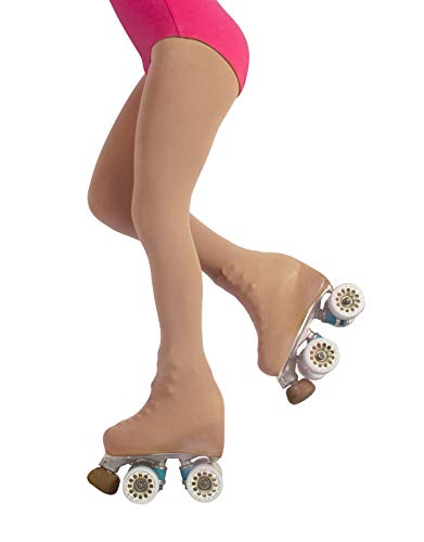 CALZITALY Girls Over The Boot Skating Pantyhose | Roller and Figure Skating Tights | 70 DEN | Made in Italy (6 Years, Skin) - Thumbnail 5