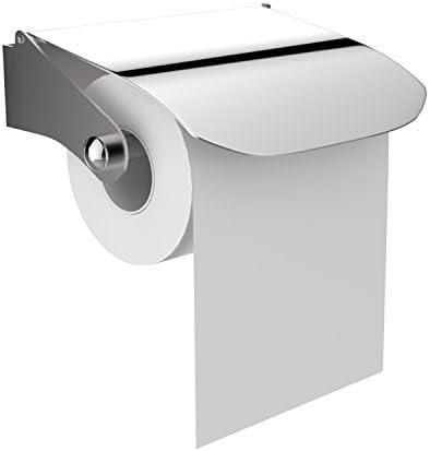 Inmount Toilet Paper Holder, Stainless Steel Bathroom Restroom Tissue Holder Rustproof Wall Mount with Cover (Silver)