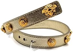 Gianni Authentic Versace Medusa Logo Double Wrap Bracelet (Gold)