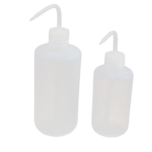 uxcell 2Pcs 250ml/500ml LDPE Economy Wash Bottles Squeeze Bottles Label Tattoo