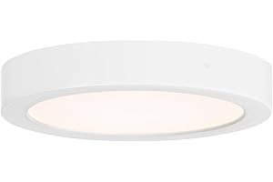 Savoy House 6-3333-5-WH Lighting Assets T24 Compliant Outdoor Low Profile Flush Mount, Integrated LED 1-Light 10 Watt, 1" H x 5" W, White